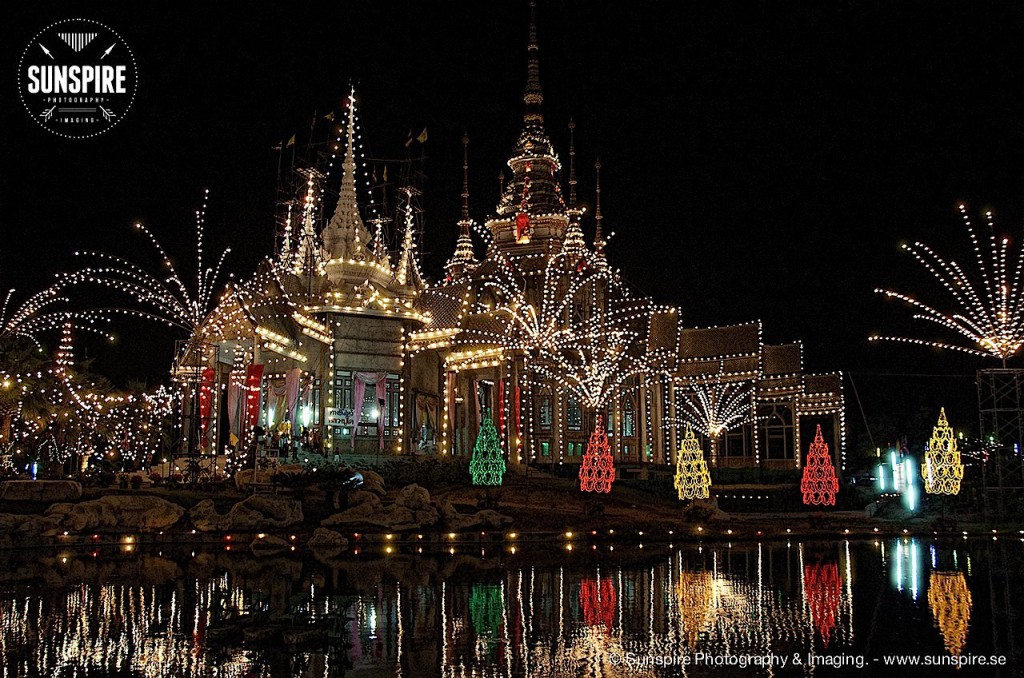 Wat Luang Phor Toh in the evening, Sikhiu, Nakhon Ratchasima, Thailand