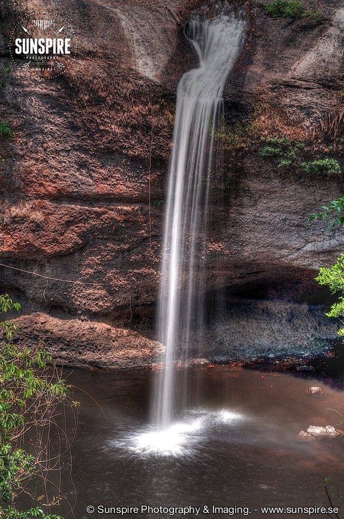 Haeo Suwat Waterfall at Khao Yai National Park, Nakhon Ratchasima, Thailand. Top view