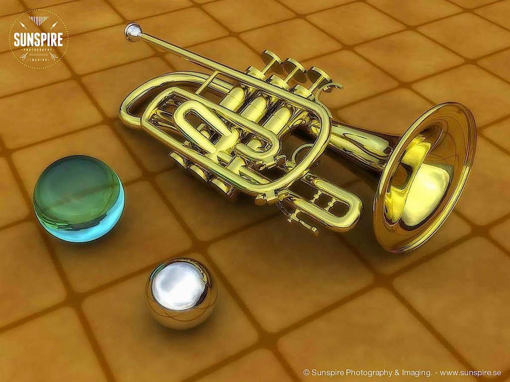 Cornet HDRI, Rendered in Carrara Pro.
