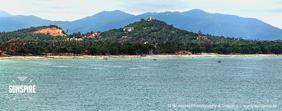 Panorama - Chaweng Beach, Koh Samui, TH, seen from Lad Koh viewpoint