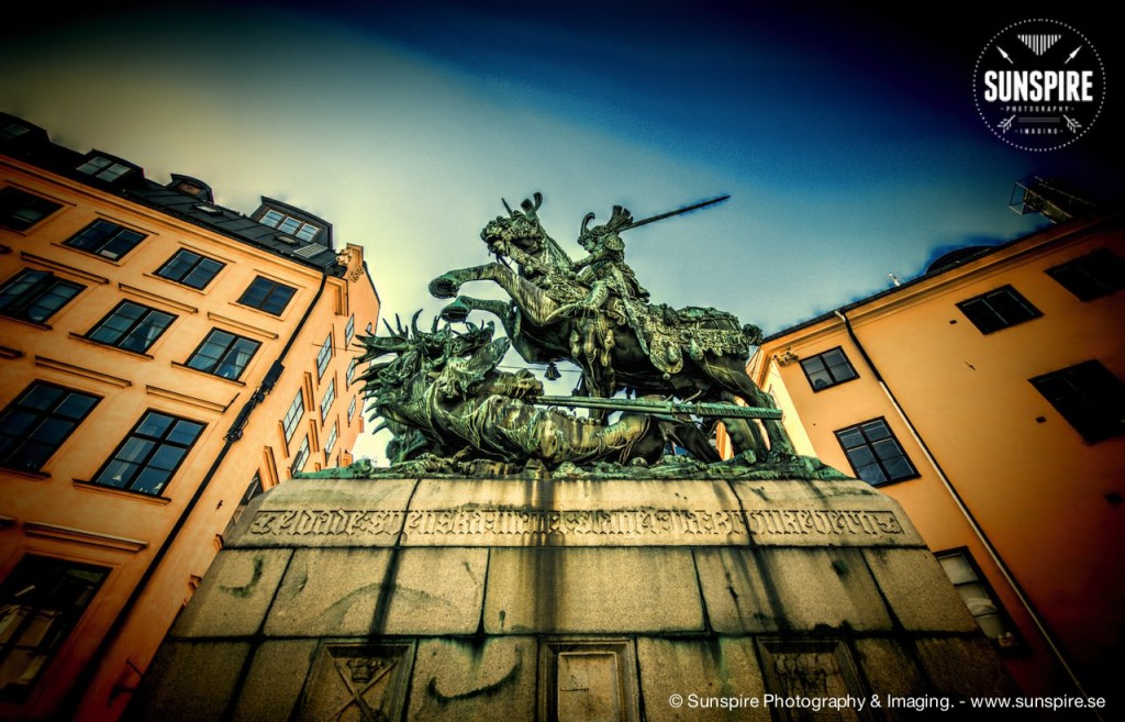Saint Göran and the dragon.... Köpmantorget, Old Town, Stockholm, SE