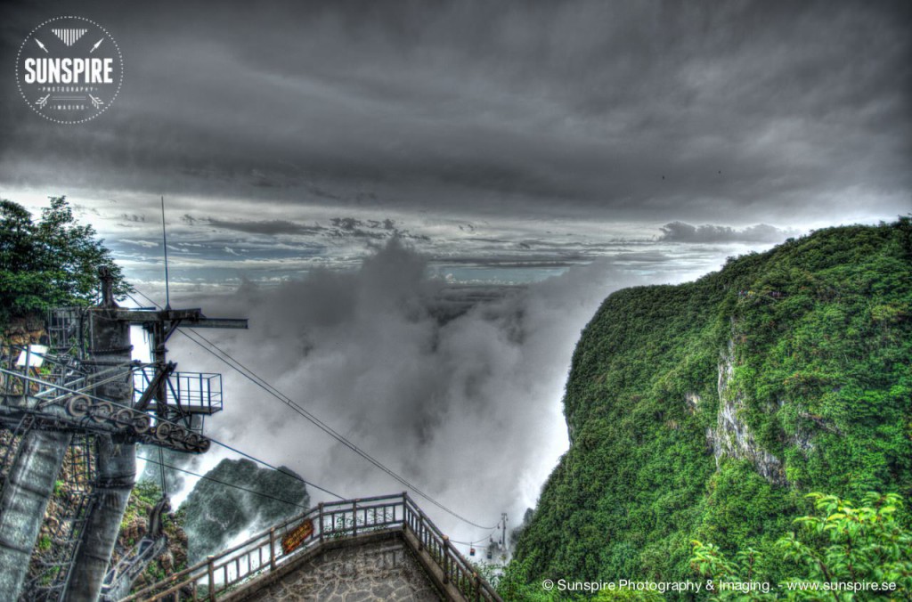Cable car station at the peak