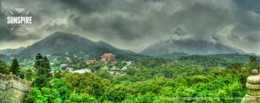 Panorama over Lantau Peak, Hong Kong