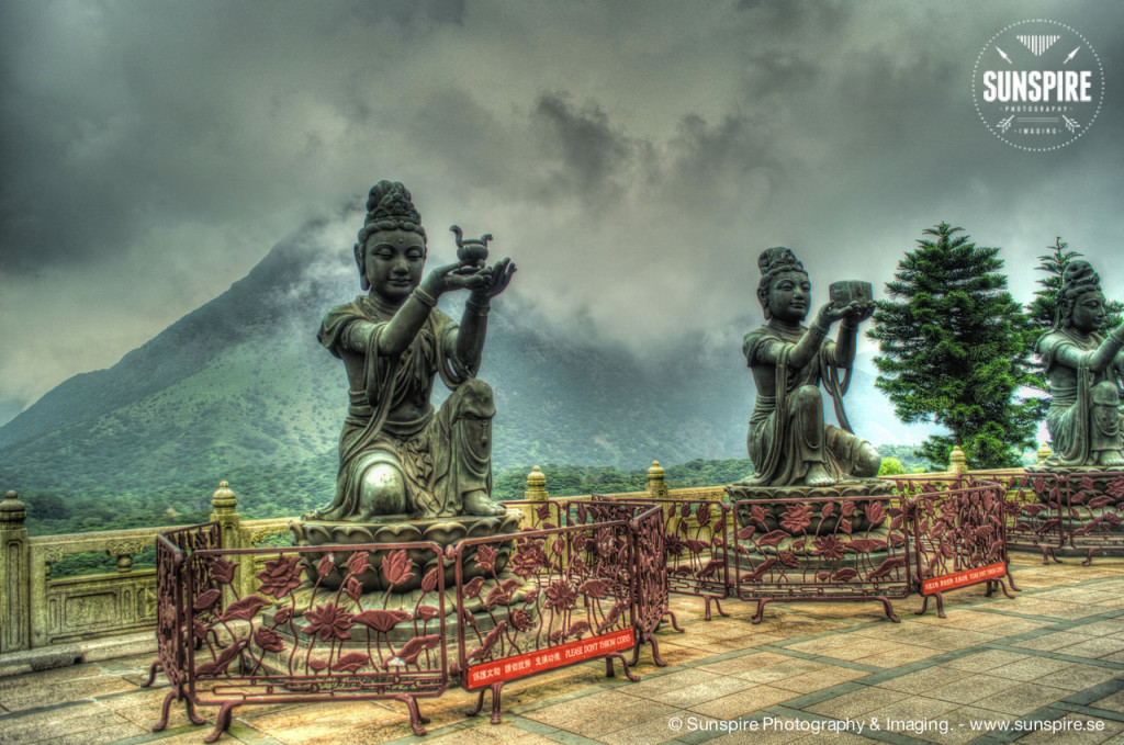 Statues at Tian Tan Buddha, Lantau Island, Hong Hong Kong
