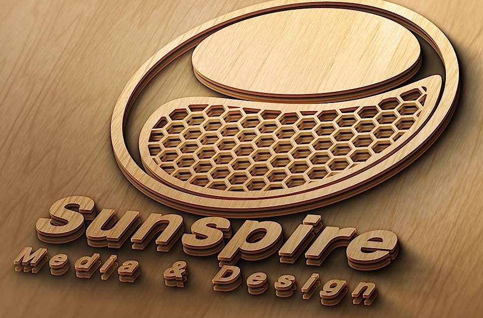 3D Logotype, Wood cut. Created in Photoshop CC